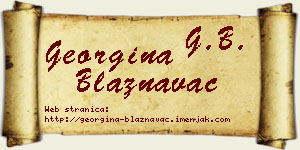 Georgina Blaznavac vizit kartica